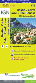 Fietskaart - Wegenkaart - landkaart 175 Bastia - Corte - Calvi - Ile-Rousse | IGN - Institut Géographique National