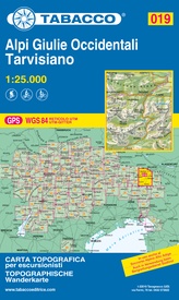 Wandelkaart 019 Alpi Giulie Occidentali - Tarvisiano | Tabacco Editrice