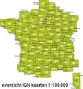 Fietskaart - Wegenkaart - landkaart 162 Rodez - Mende - Millau - Cevennen | IGN - Institut Géographique National