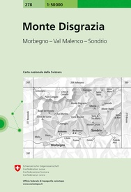 Wandelkaart - Topografische kaart 278 Monte Disgrazia | Swisstopo