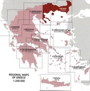 Fietskaart - Wegenkaart - landkaart 1 Touring Map Thracië - Thrace en oostelijk (grieks) Macedonië - Griekenland | Terrain maps