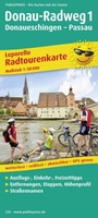 Radwanderkarte Donau-Radweg 1 , Donaueschingen - Passau