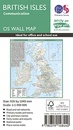 Wandkaart British Isles Communication | 93 x 104 cm | Ordnance Survey