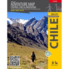 Wegenkaart - landkaart - Fietskaart Adventure Map Central Chile & Argentina | Viachile Editores