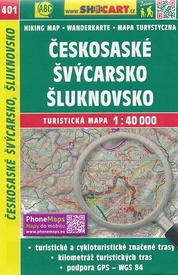 Wandelkaart 401 Českosaské Švýcarsko, Šluknovsko Sächsische Schweiz, Böhmisches Niederland | Shocart