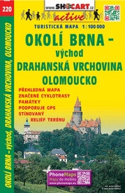 Fietskaart 220 Okolí Brna východ, Drahanská vrch.  | Shocart