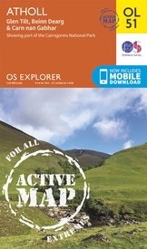 Wandelkaart - Topografische kaart 51 OS Explorer Map | Active Atholl / Glen Tilt / Beinn Dearg | Ordnance Survey