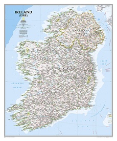 Wandkaart 20427 Ireland – Ierland, 76 x 91 cm | National Geographic