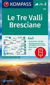 Wandelkaart 103 Le Tre Valli Bresciane | Kompass