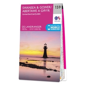 Wandelkaart - Topografische kaart 159 Landranger Swansea & Gower, Carmarthen - Wales | Ordnance Survey