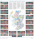 Historische Kaart Scotland Clans and Tartans Map | Collins