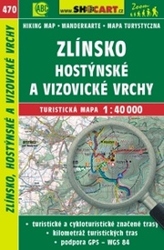 Wandelkaart 470 Zlínsko, Hostýnské a Vizovické vrchy | Shocart