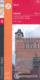 Topografische kaart - Wandelkaart 22 Topo50 Gent | NGI - Nationaal Geografisch Instituut