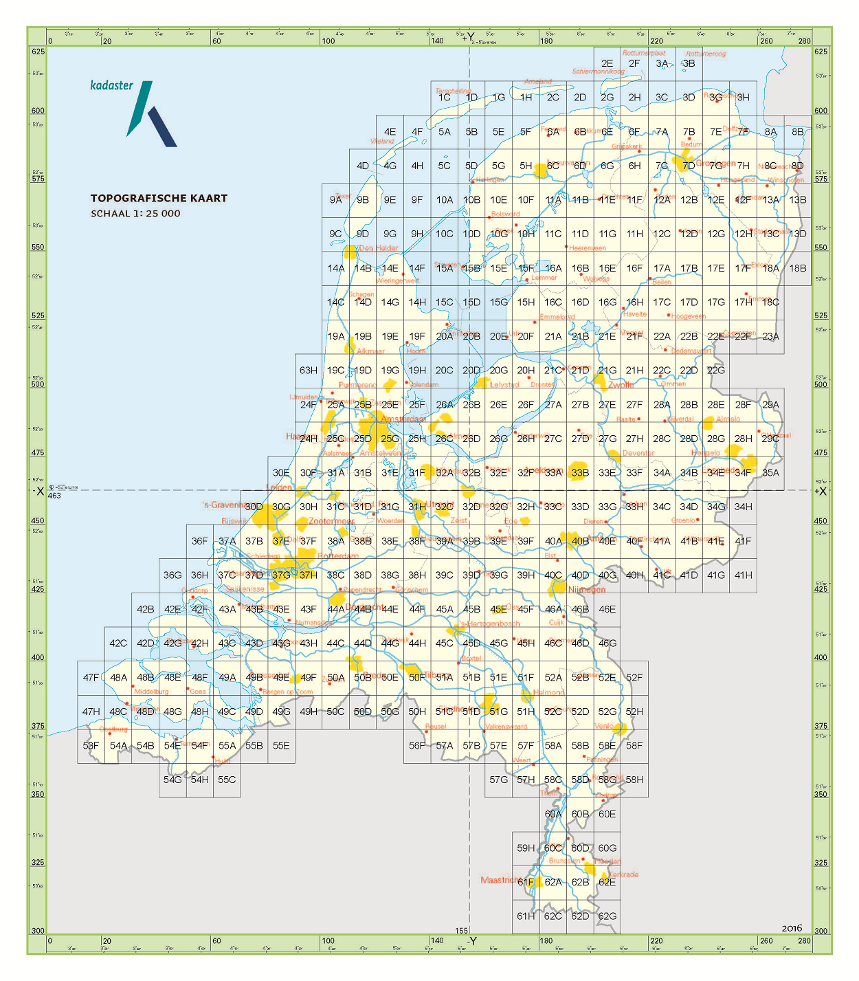 Topografische kaarten Noord-Holland 1:25.000