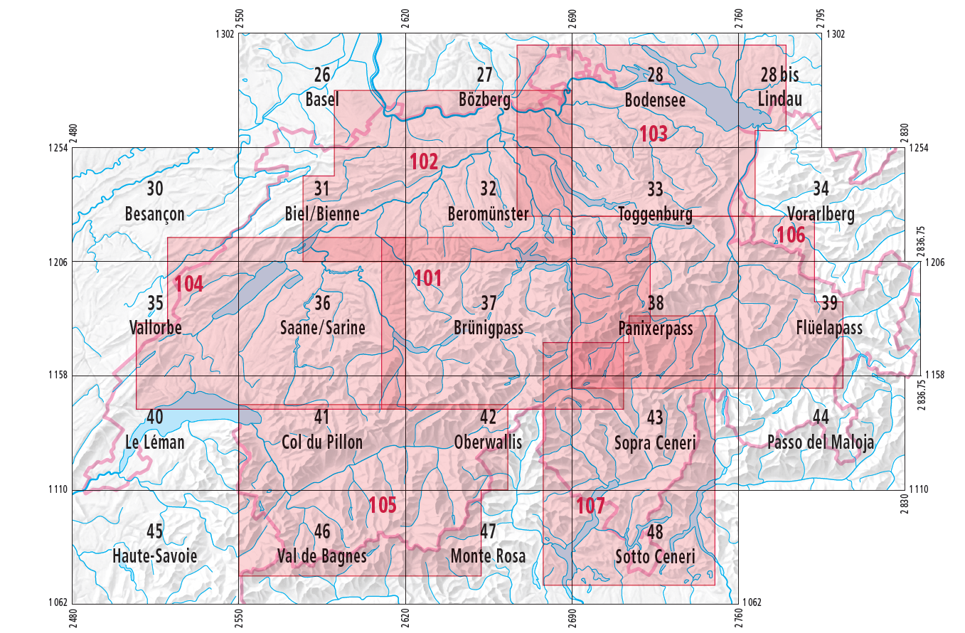 Fietskaarten 100.000 Swisstopo Zwitserland