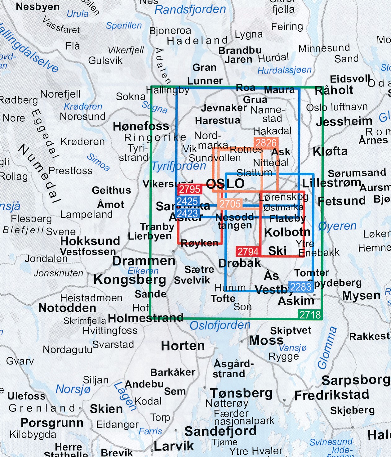 Turkart overzicht 4 omgeving Oslo