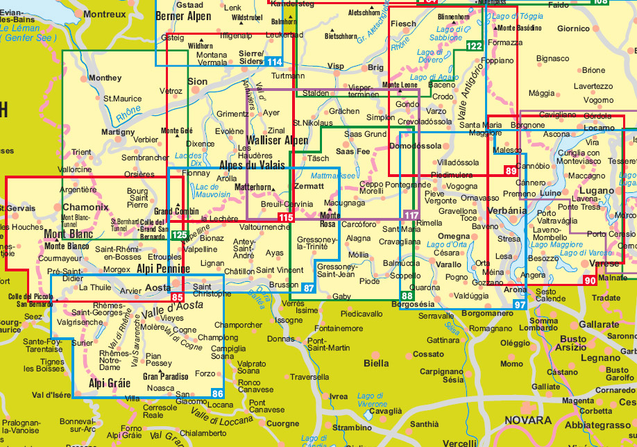 Overzicht Kompass wandelkaarten 1:50:000